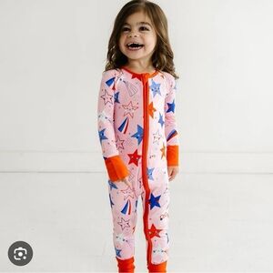 Little Sleepies Zippy PINK Stars and Stripes